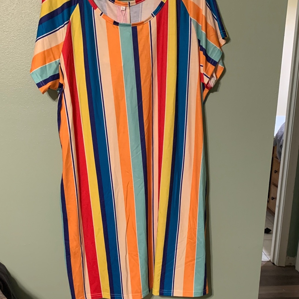 Multicolor Striped Women's Dress